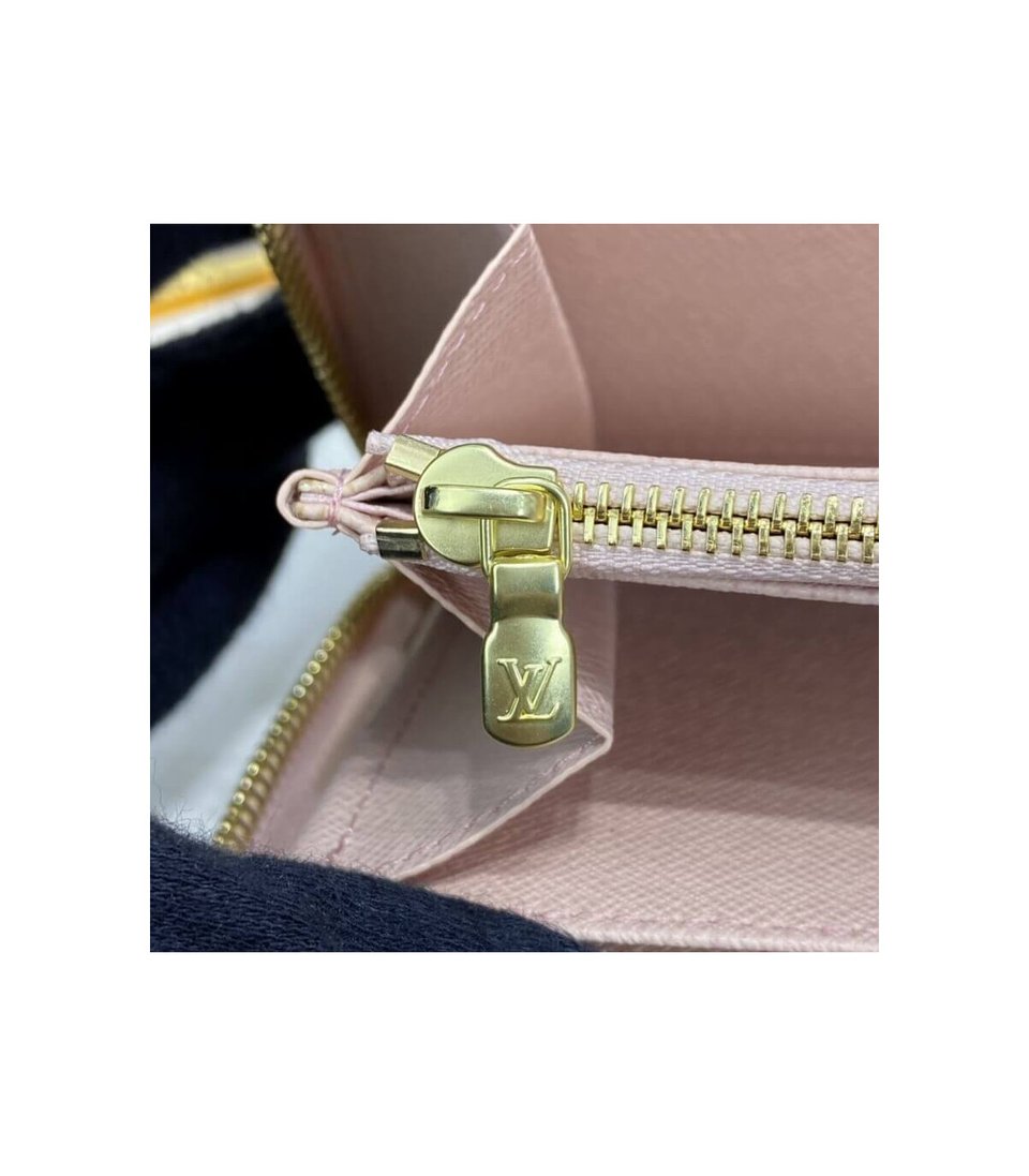 Louis Vuitton Damier Azur Zippy Wallet Pink view 9