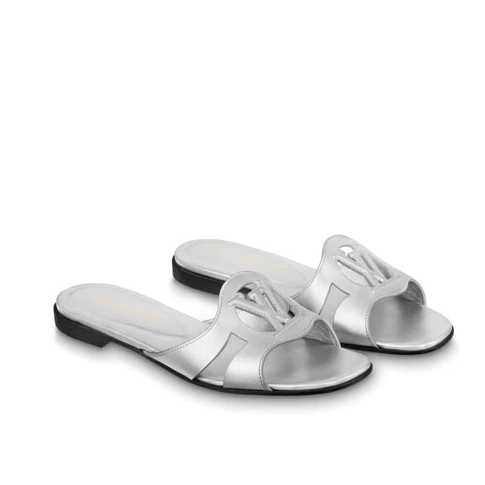 Louis Vuitton Lv Isola Flat Mule Silver 1Abqkh view 2