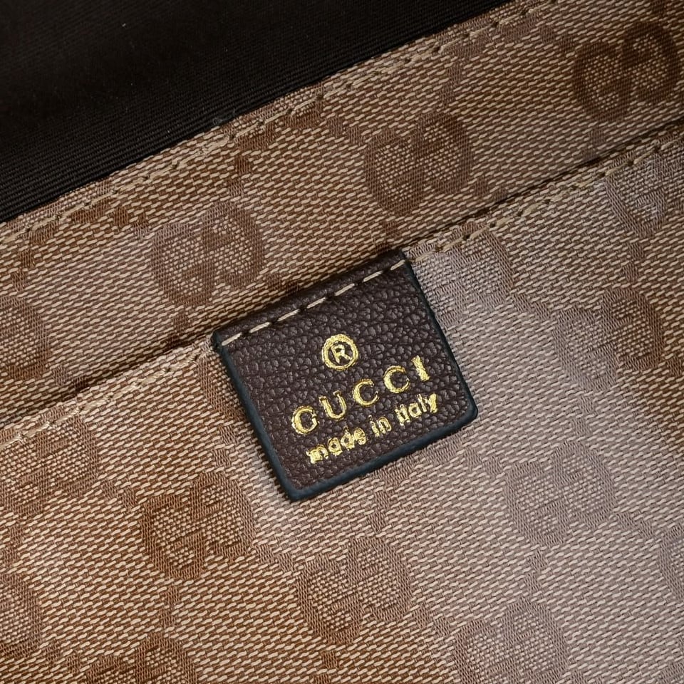 Gucci Melrose Medium Boston Bag 29cm/11.4in Sand And Brown GG Canvas 875228 FAF79 8547 view 7