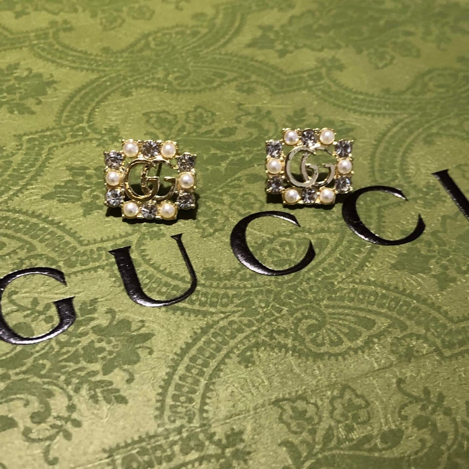 Gucci Gg Dinamond And Pearl Earrings view 3