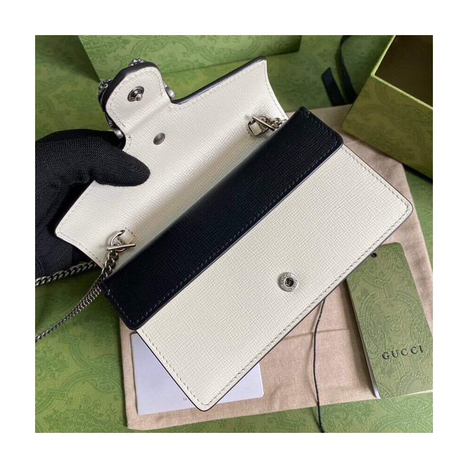 Gucci Dionysus Super Mini Bag Orange White Leather view 7