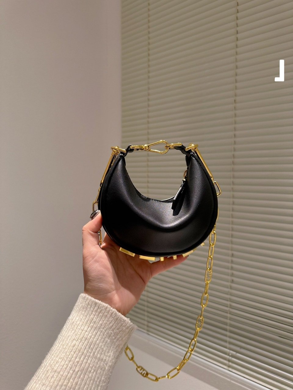 Fendi Nano Fendigraphy Black Leather Charm 19Cm 7As089A5Dyf1Hej view 8