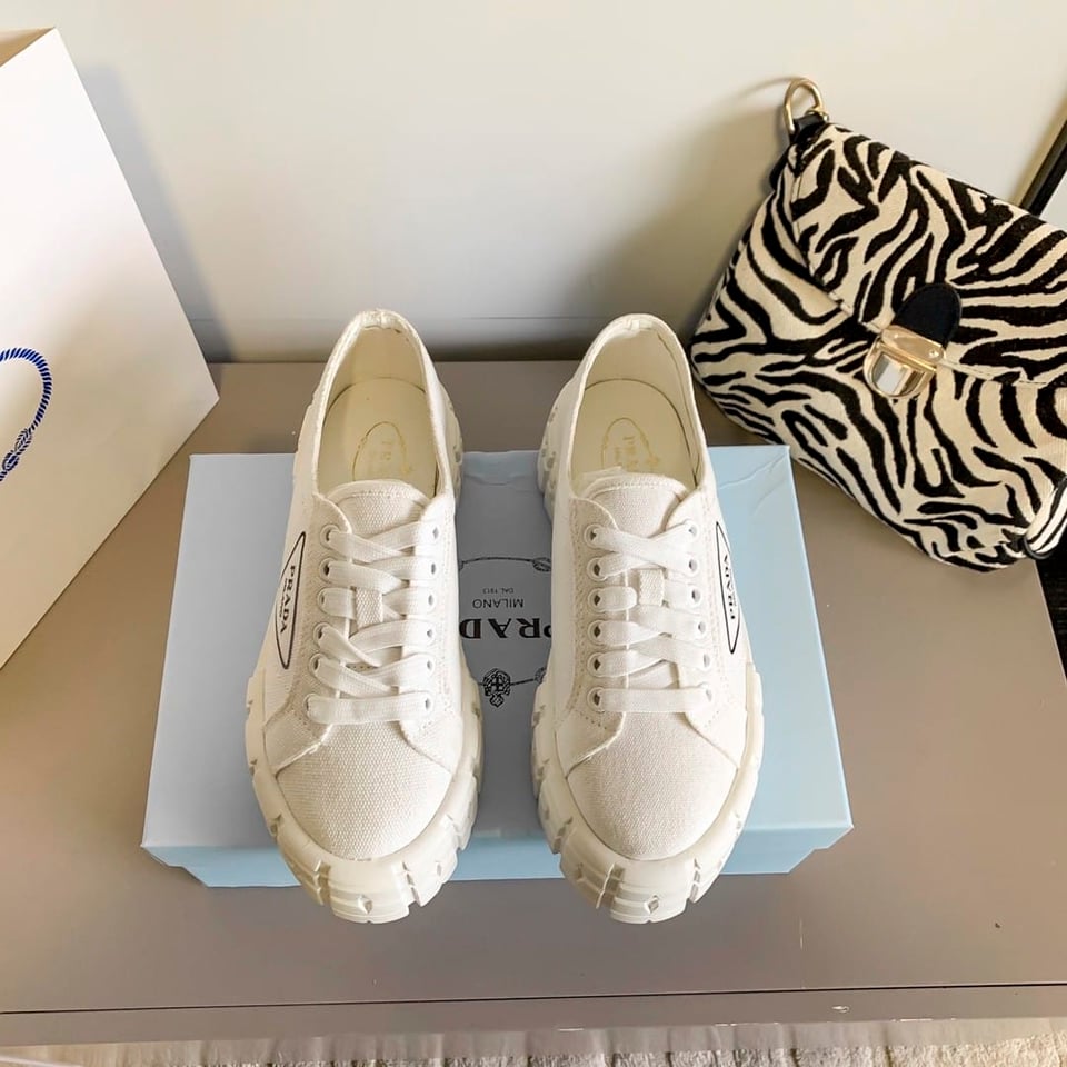Prada Double Wheel Re Nylon Gabardine Sneaker White 1E260M 3Lfx F0009 F B050 view 8