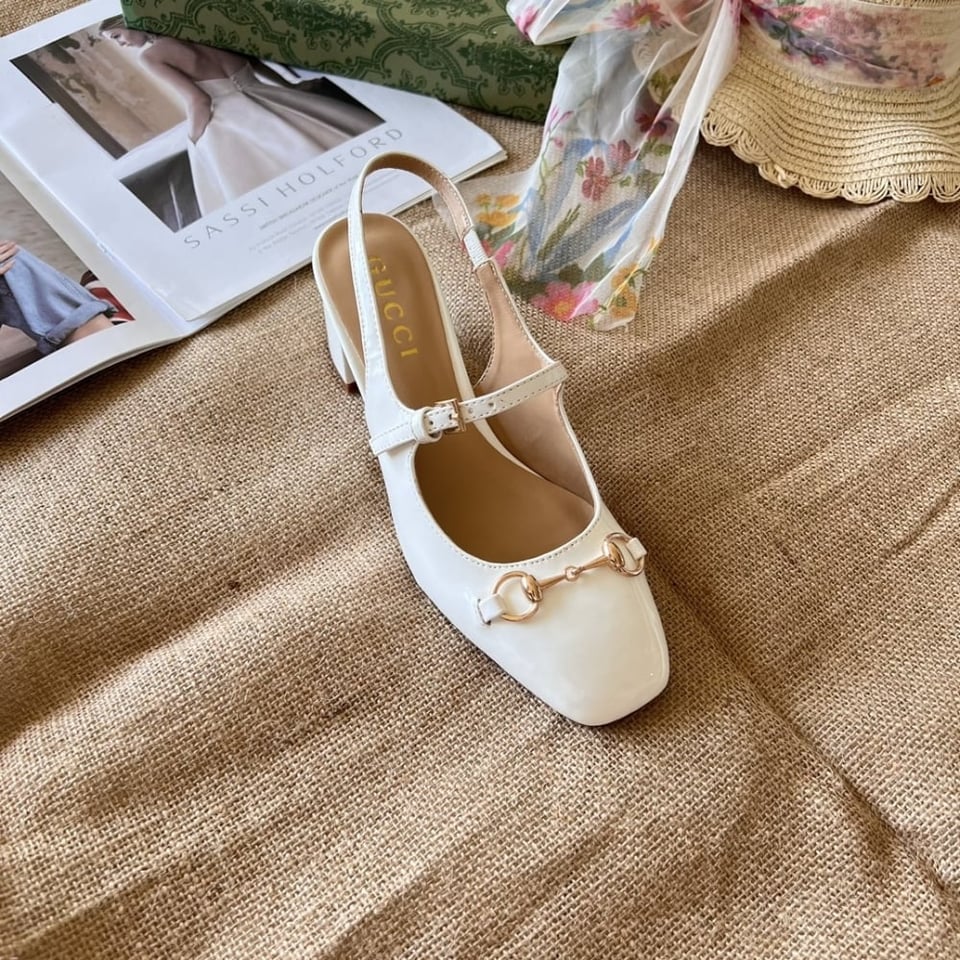 Gucci Women’S Horsebit Pump White Leather view 7