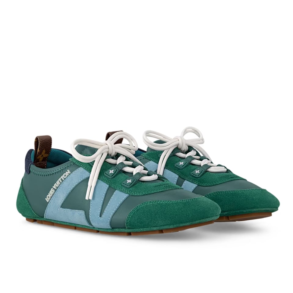 Louis Vuitton Sneakerina Green &amp; Light Blue – Women’s Ballet-Inspired Slim Sneakers