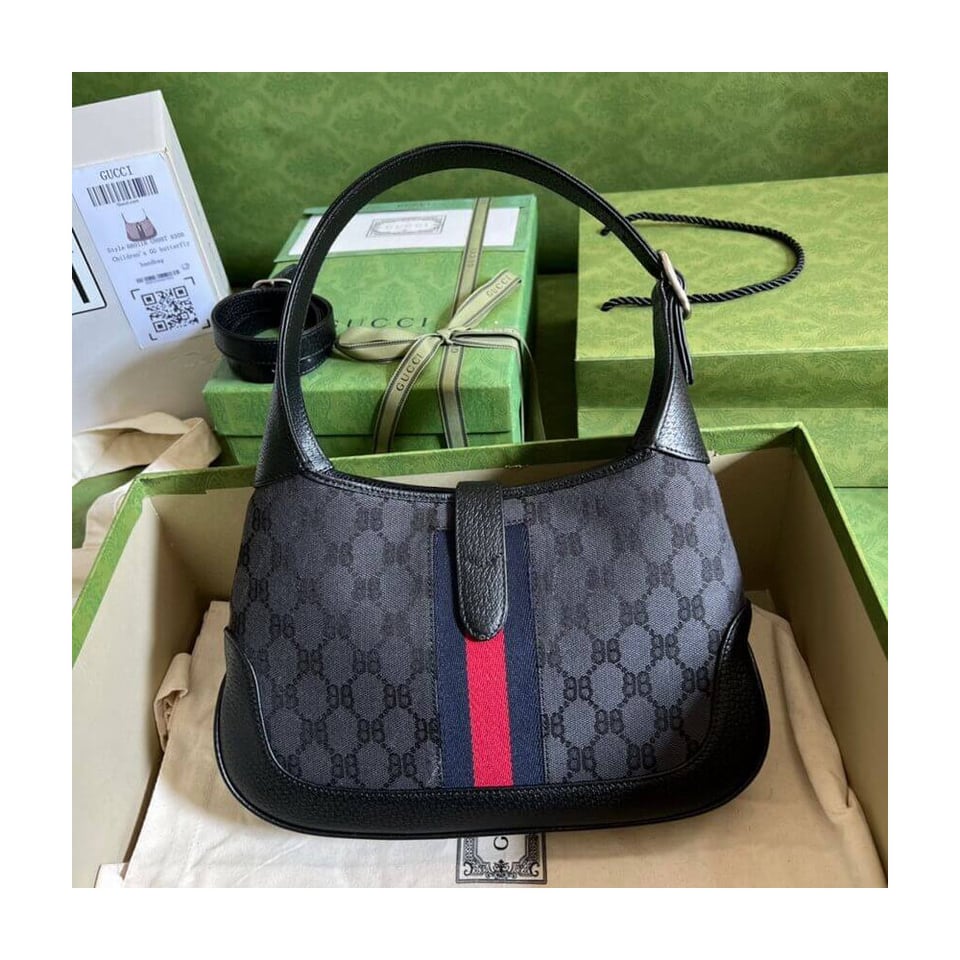 Gucci x Balenciaga Jackie 1961 Small Hobo Bag Black 27.5cm view 4