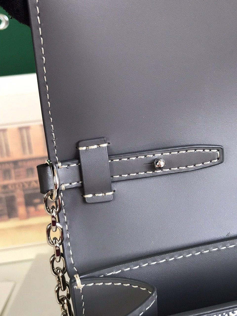 Goyard Duchesse Marie-Caroline Bag 25cm Gray Goyardine Canvas And Smooth Calfskin view 9
