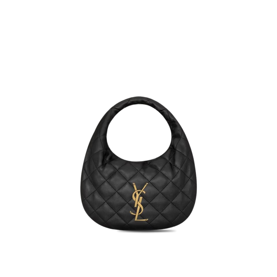 Saint Laurent Icarino Icare Mini Black Lambskin Hobo Bag 22cm/8.7 in