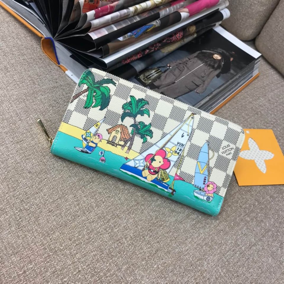 Louis Vuitton Damier Azur Vivienne Sailing Zippy Wallet view 3