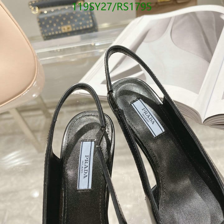 Prada Brushed Leather Slingback Pumps Black 1I885M055F0002Fa065 view 7