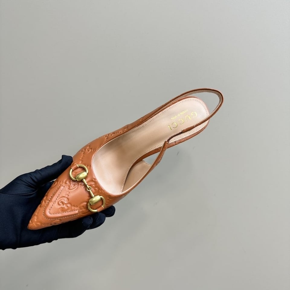 Gucci Women’S Horsebit Pump Gg Leather Light Brown view 7