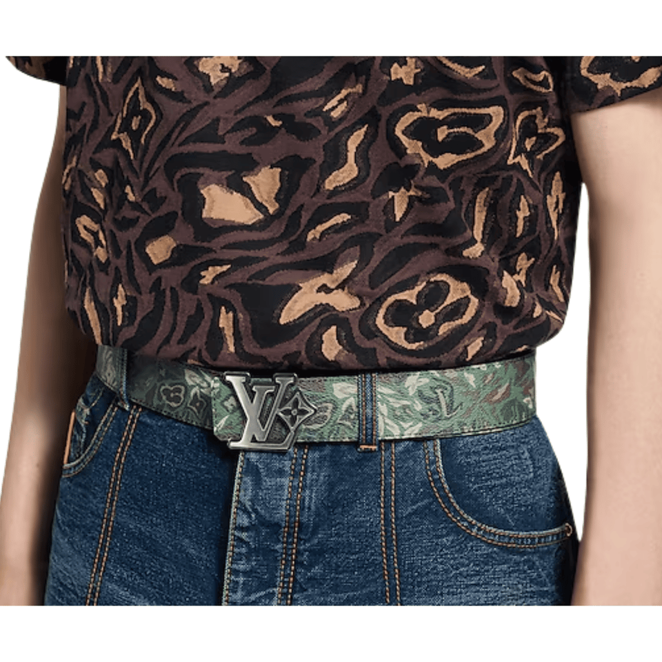 Louis Vuitton LV Flower Camoflage 40mm Reversible Men Belt M4383T view 5