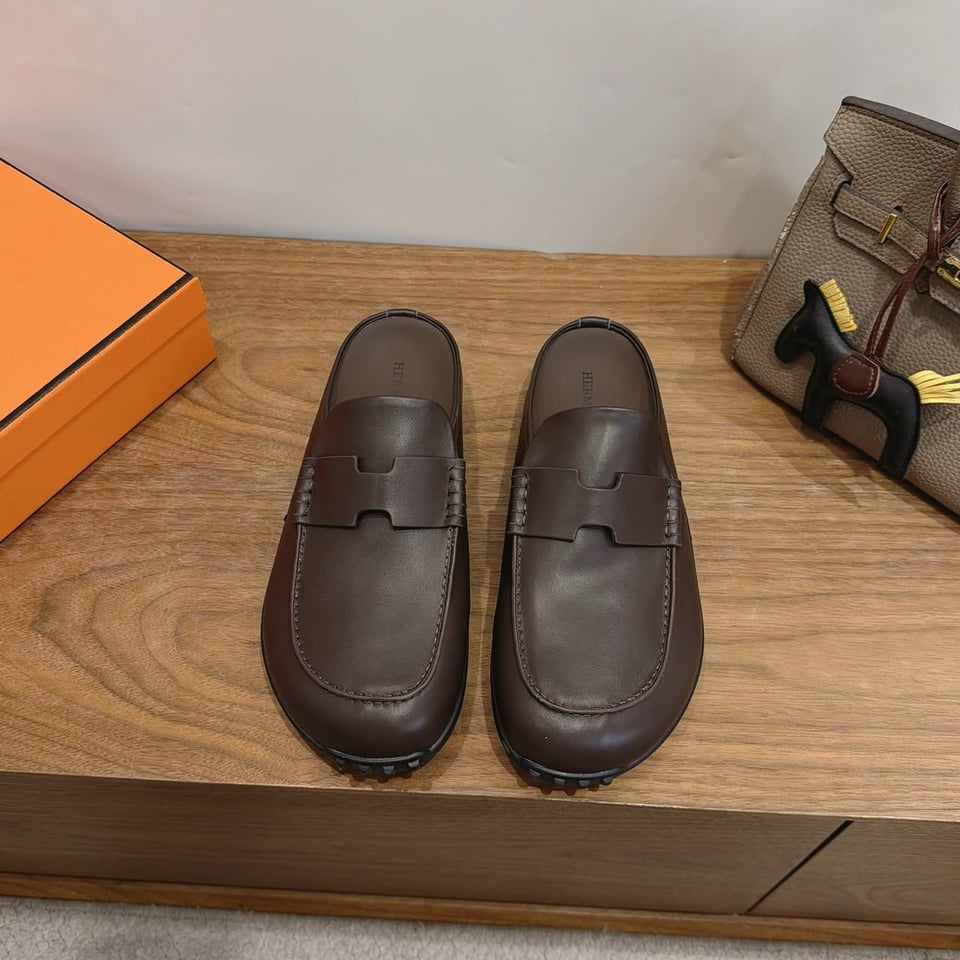 Hermes Mix Mule Marron Ébène Color Calfskin H261952ZHME420 view 11