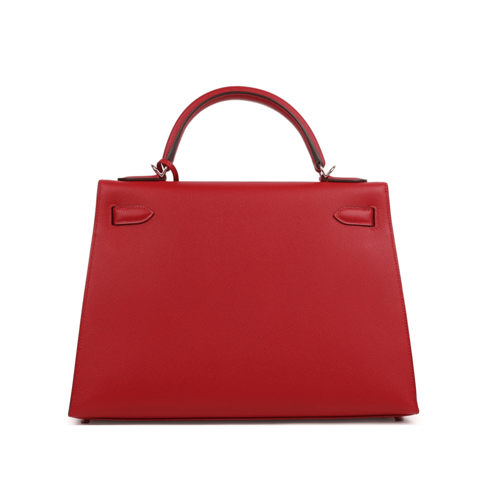 Hermes Kelly 25 Bag In Golden Casaque Red Epsom Leather For Women 25cm/10in view 5