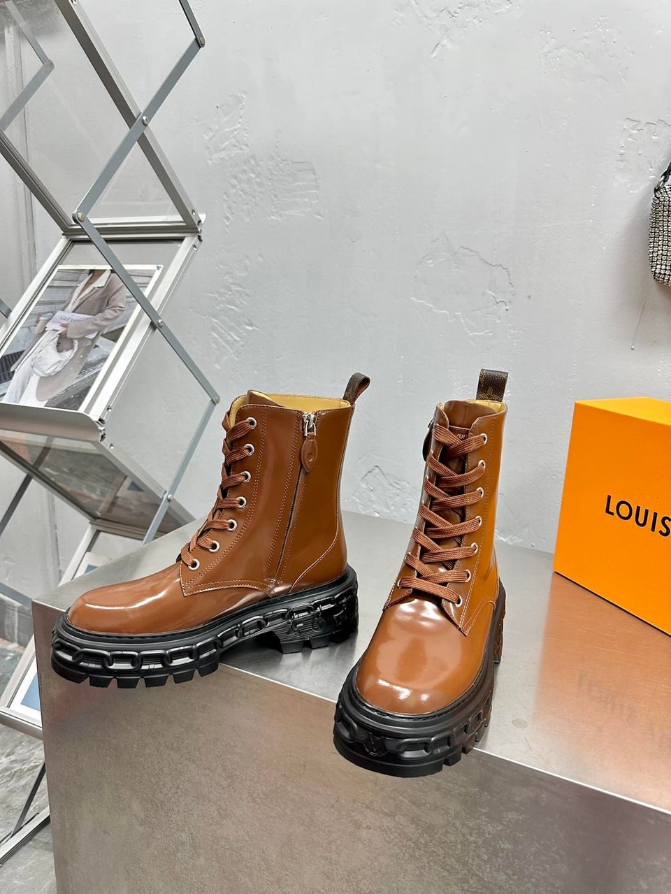 Louis Vuitton Lv Record Ranger Boot Brown view 6