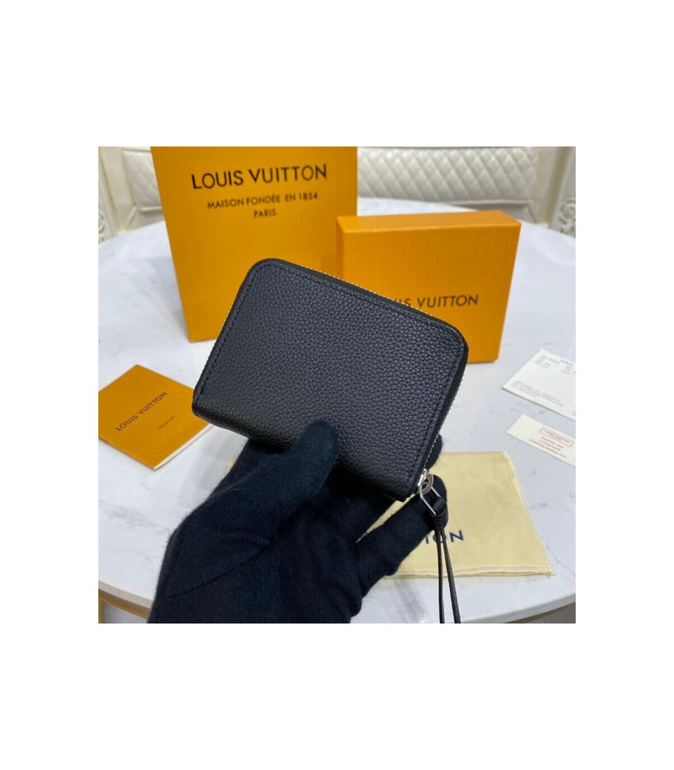 Louis Vuitton Lockme Zippy Coin Purse Black view 4
