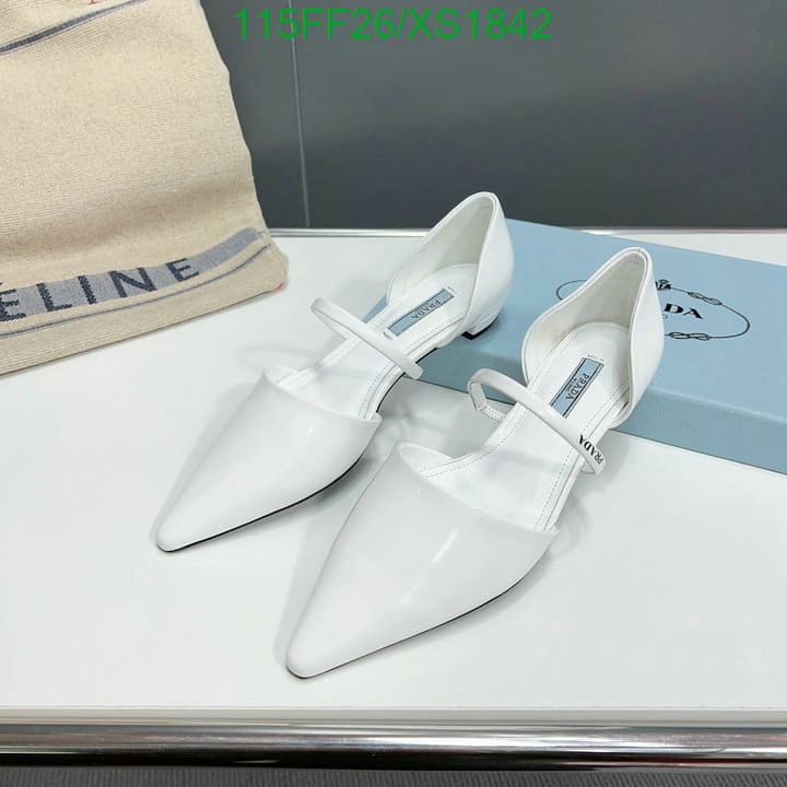 Prada Leather Ballet Flats White view 5