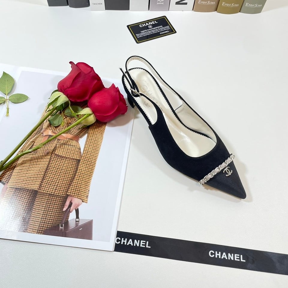 Chanel Slingbacks Black G39643 Y56380 K5796 view 3