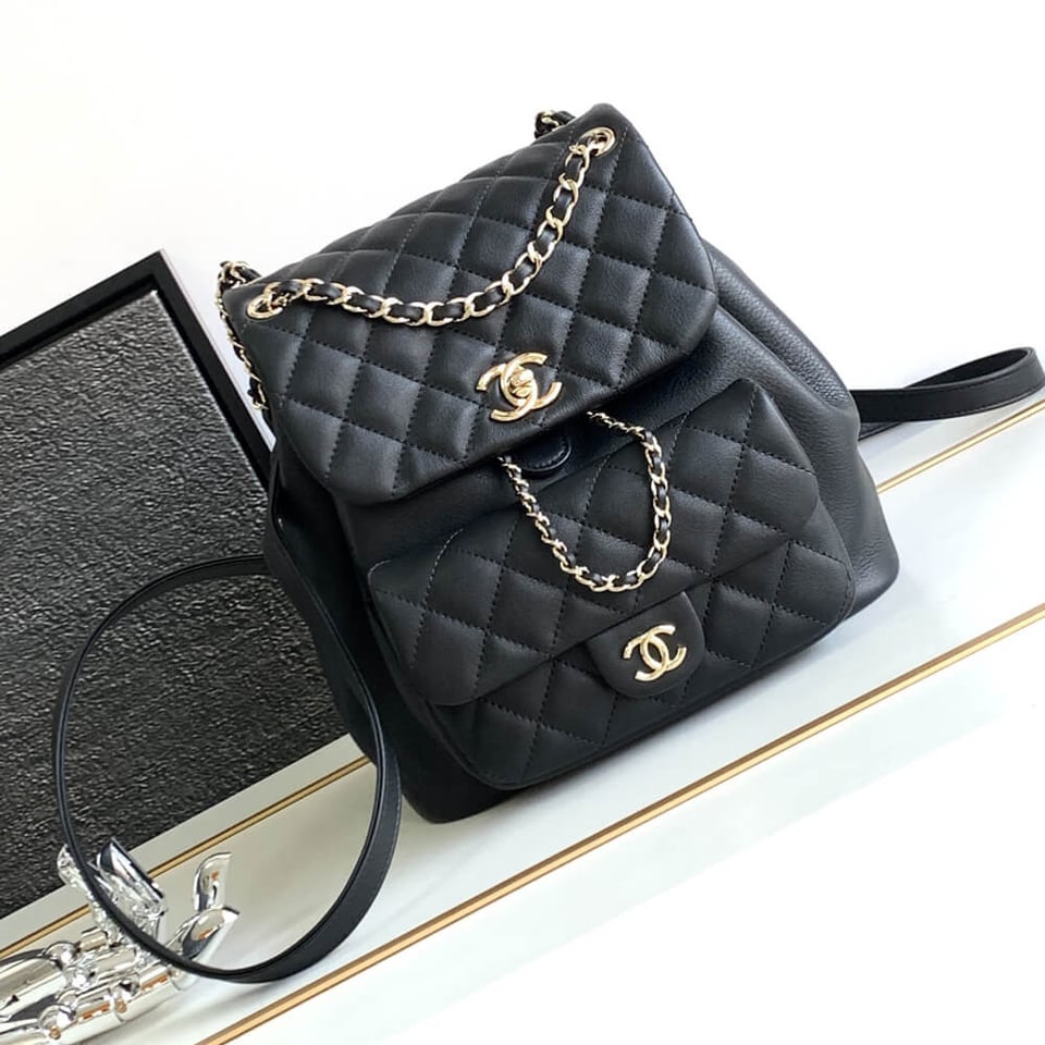 Chanel Calfskin Quilted Medium Duma Backpack 23cm view 7