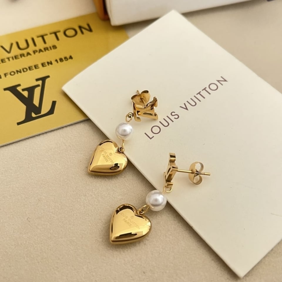 Louis Vuitton Lv Heart Earrings Gold M01011 view 6