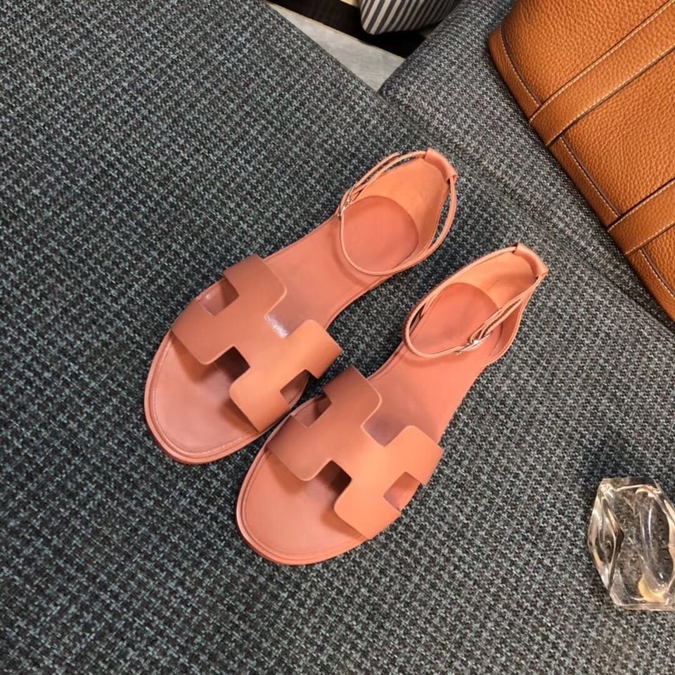 Hermes Santorini Sandal Pink view 8