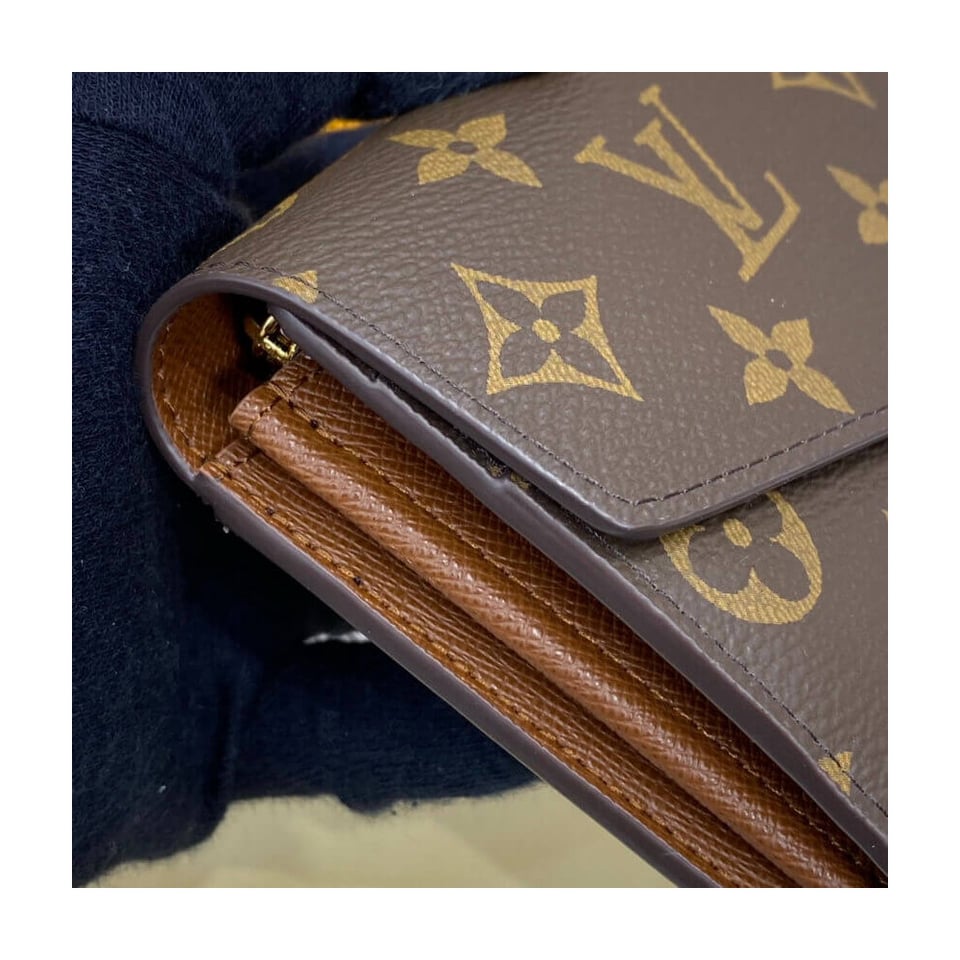 Louis Vuitton Monogram Cavas Sarah Wallet Brown 19cm view 6