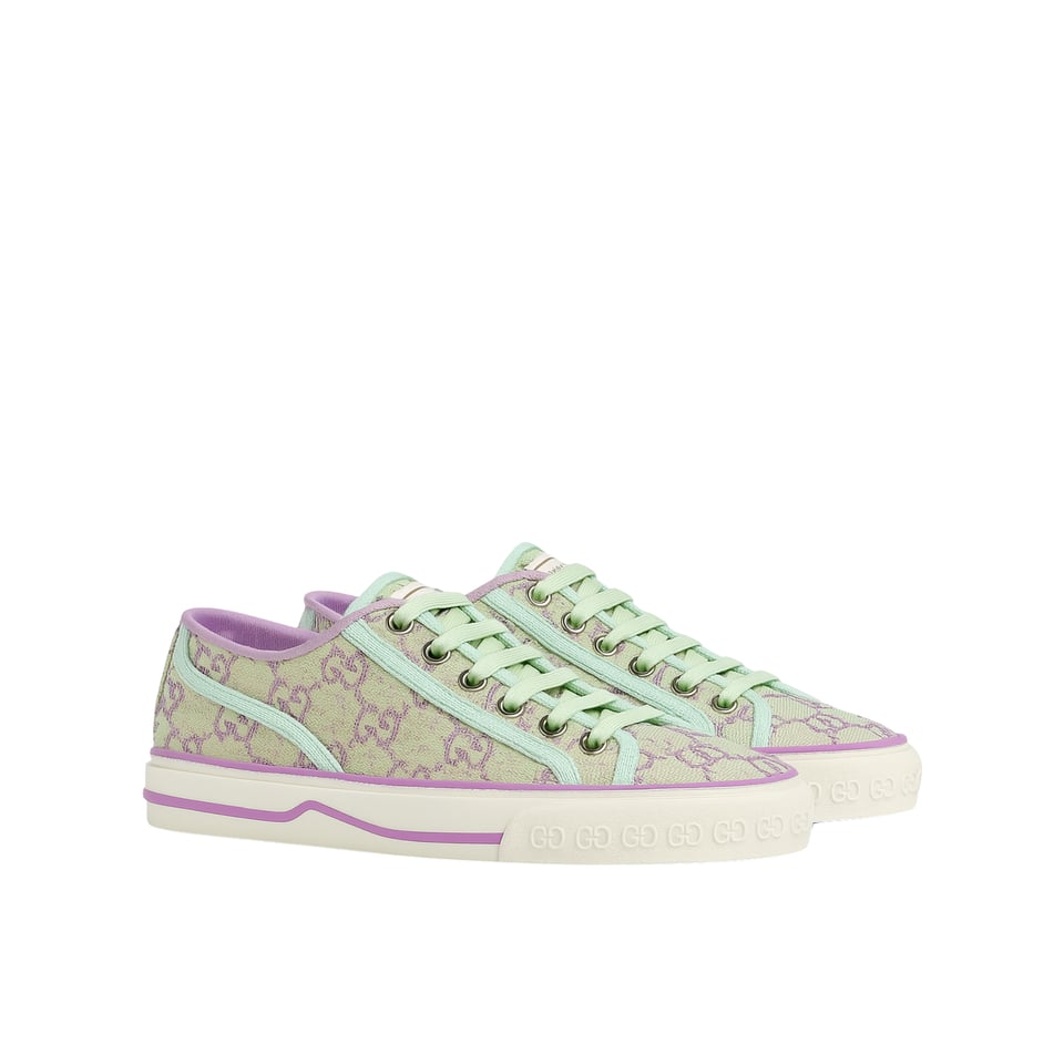 Gucci Tennis 1977 Sneaker Green And Lilac 782359 Fabzz 8641