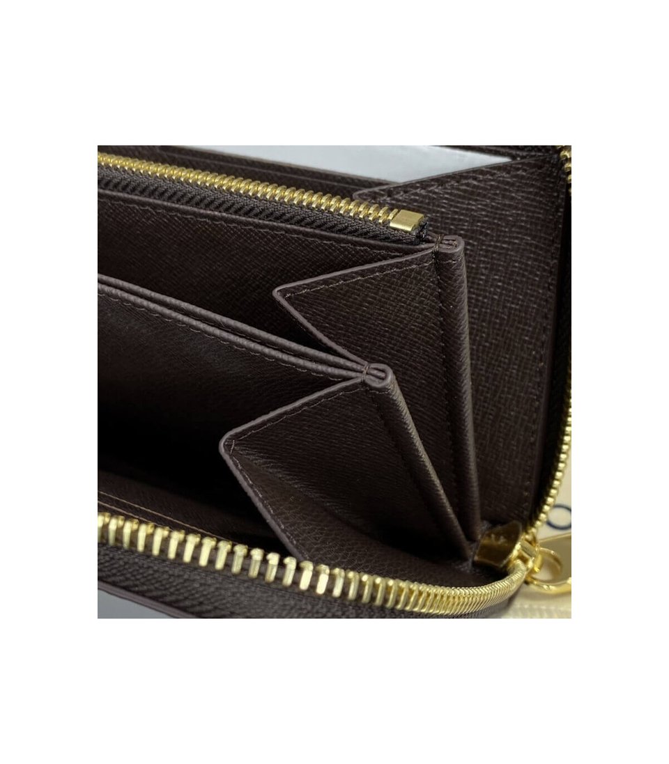 Louis Vuitton Damier Ebene Zippy Wallet Brown view 9