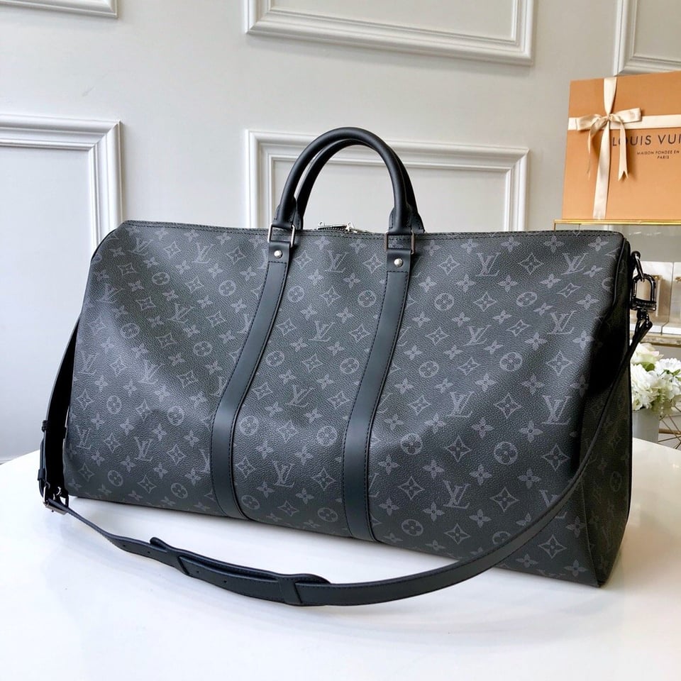 Louis Vuitton Keepall Bandouli Re 55 Monogram Eclipse 55cm M40605 view 5