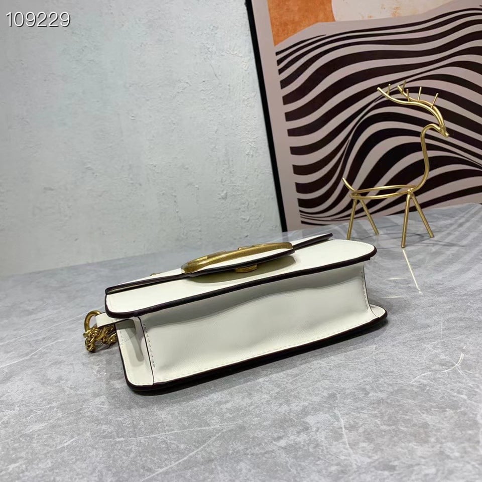 Valentino Locò Small Shoulder Bag In Calfskin White 1W2B0K53Zxli16 view 3