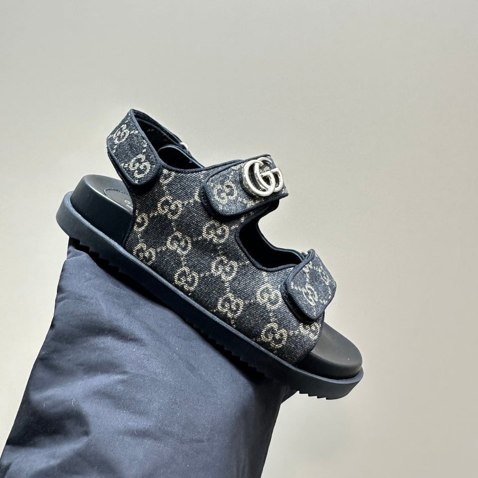 Gucci Double G Sandal Denim 771575 Facvp 8446 view 6