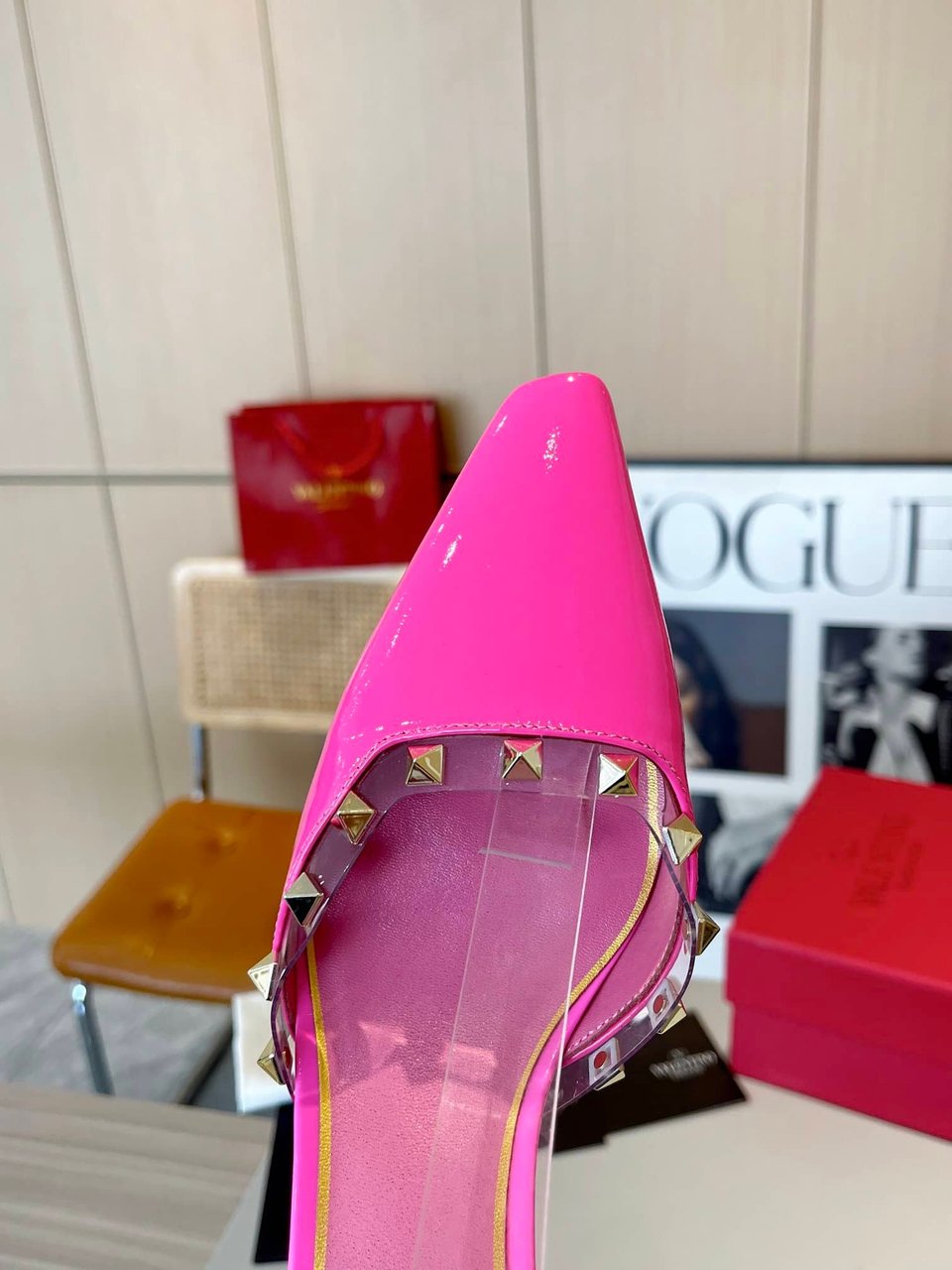 Valentino Garavani Rockstud Couture Pumps Pink view 4