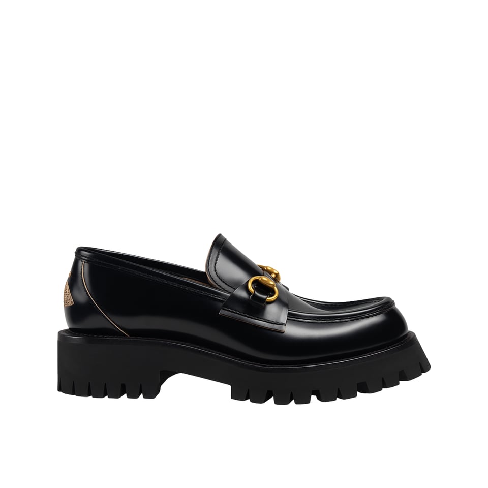 Gucci Women?S Leather Loafers Horsebit Black