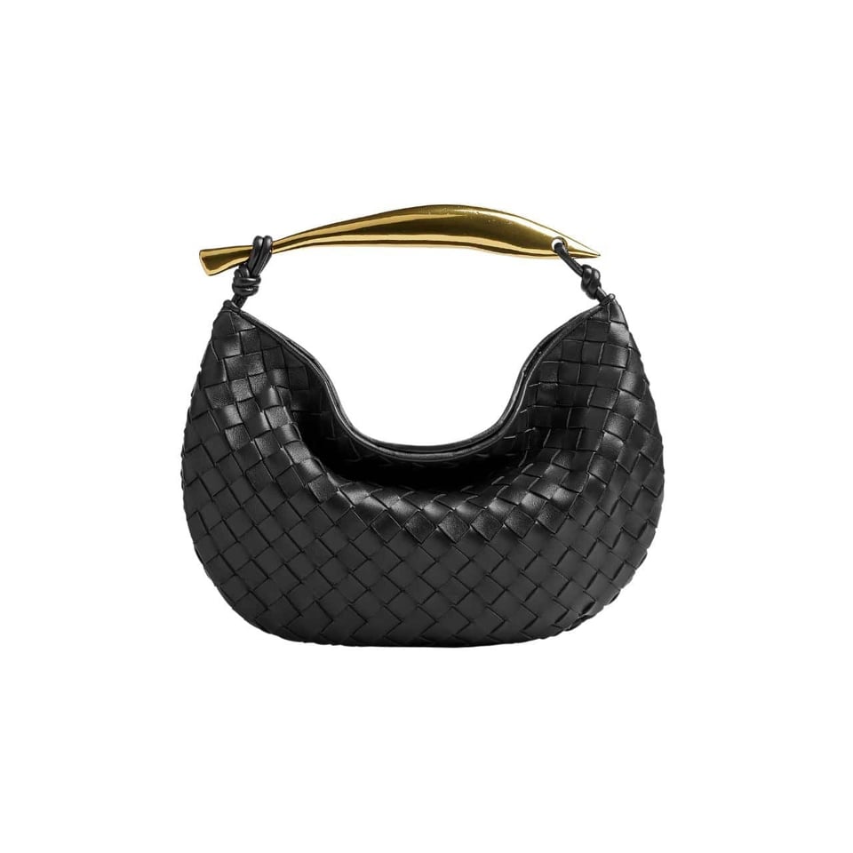 Bottega Veneta Sardine Handle Bag Black 33Cm view 2