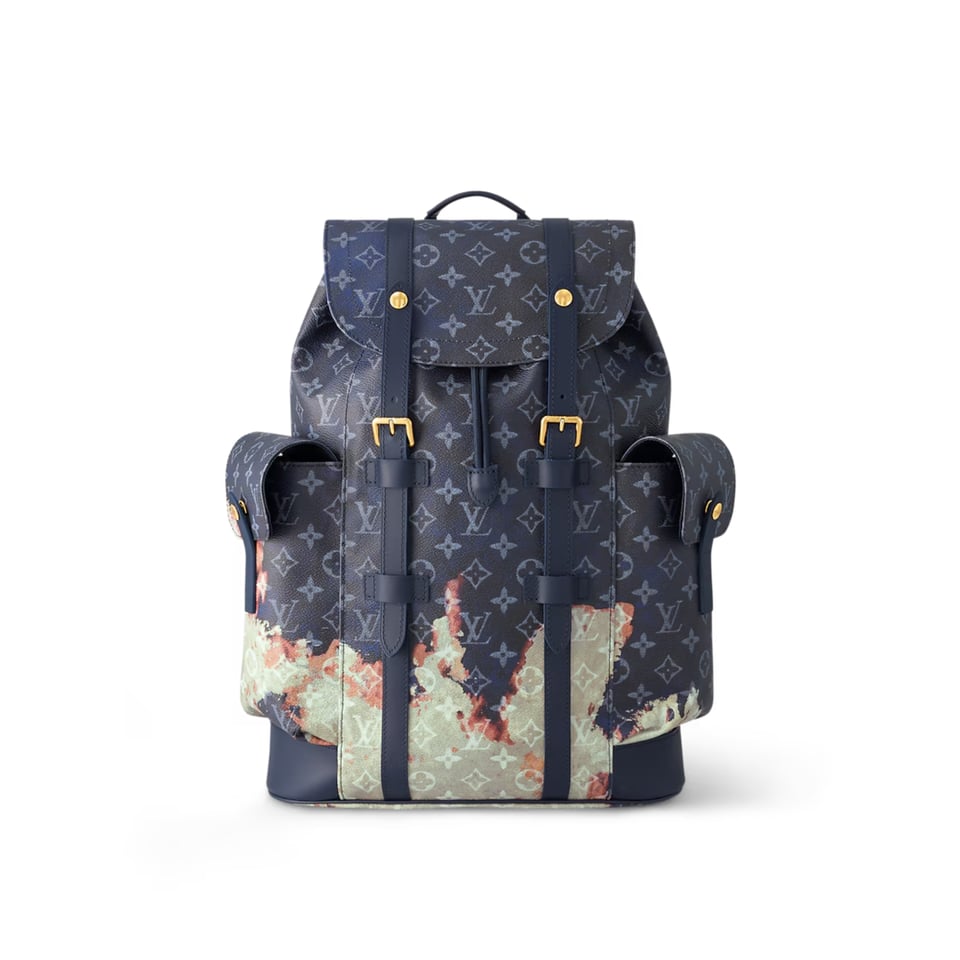 Louis Vuitton Christopher PM Backpack Blue 48Cm Good Quality For Men