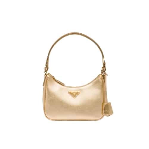 Prada Saffino Leather Mini Bag Platinum view 2