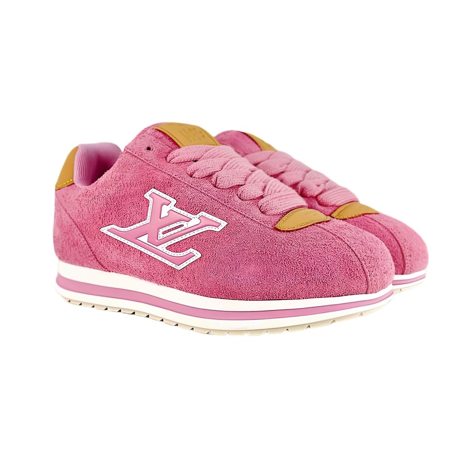 Louis Vuitton Buttersoft Sneakers Pink Color Suede Calfskin 1AKDF8