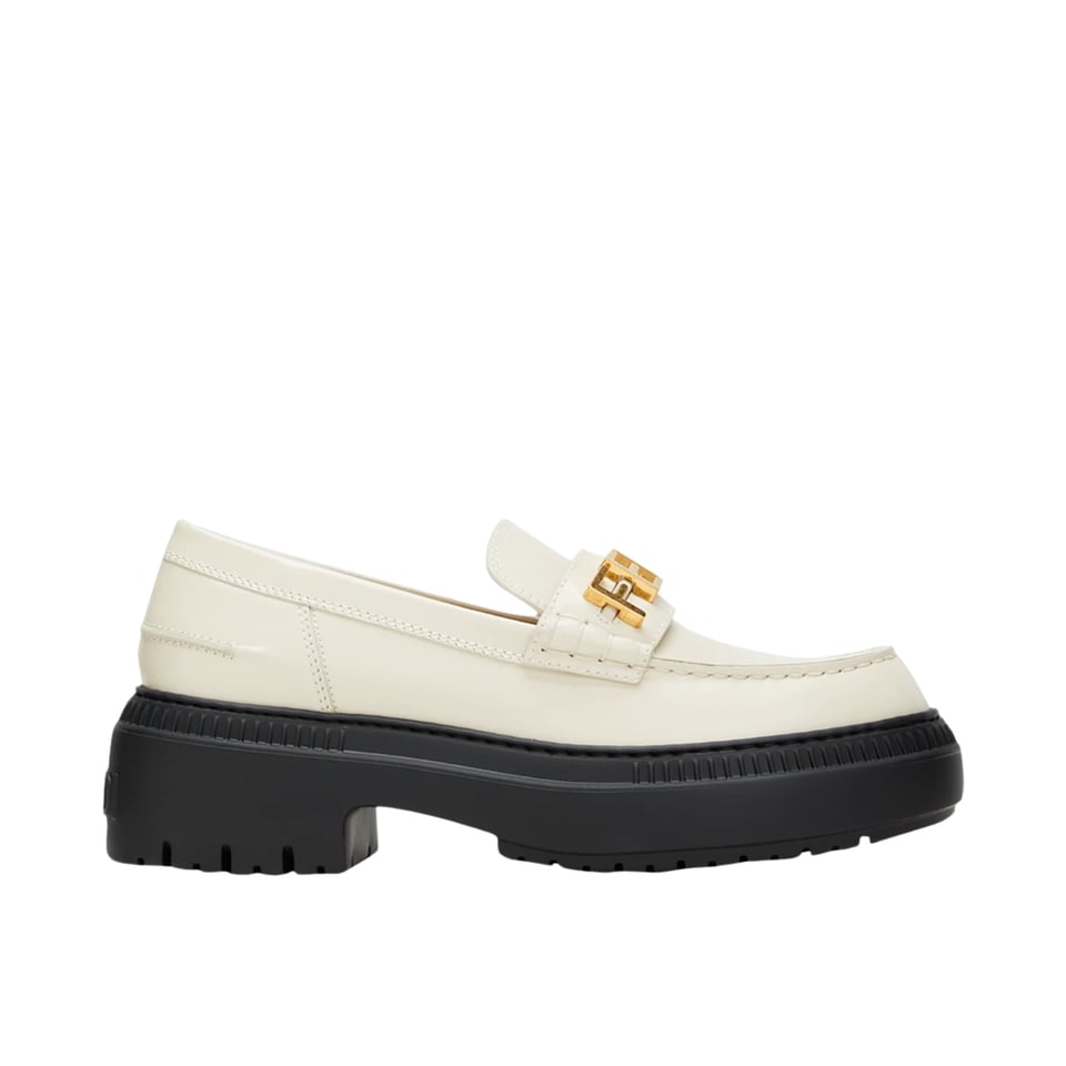 Fendigraphy Smooth Leather Loafers White 8D838369Ff1Iyw