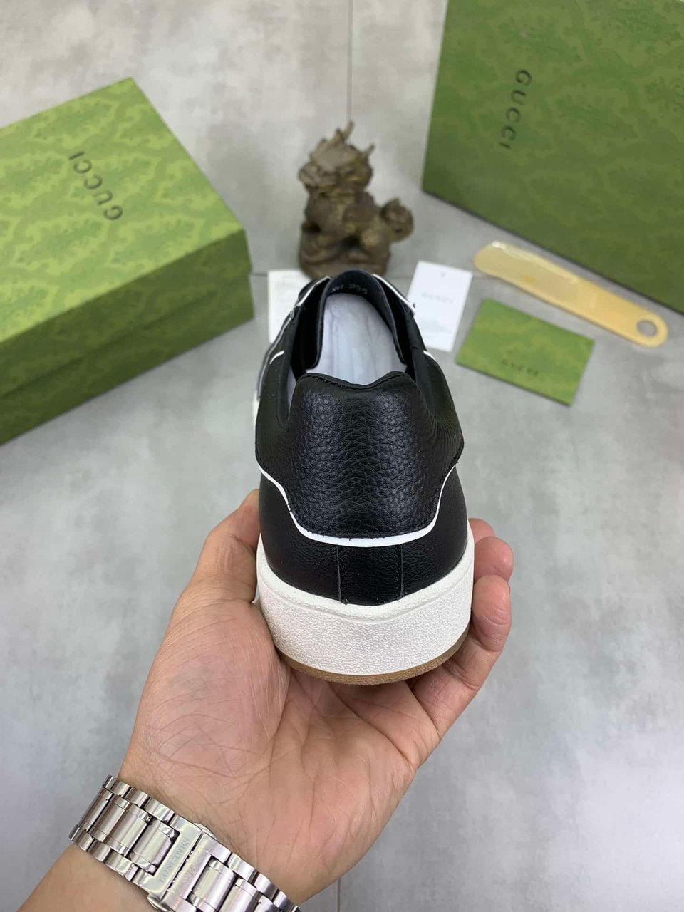 Gucci Classic Fashion Sneaker With Edge Black view 6