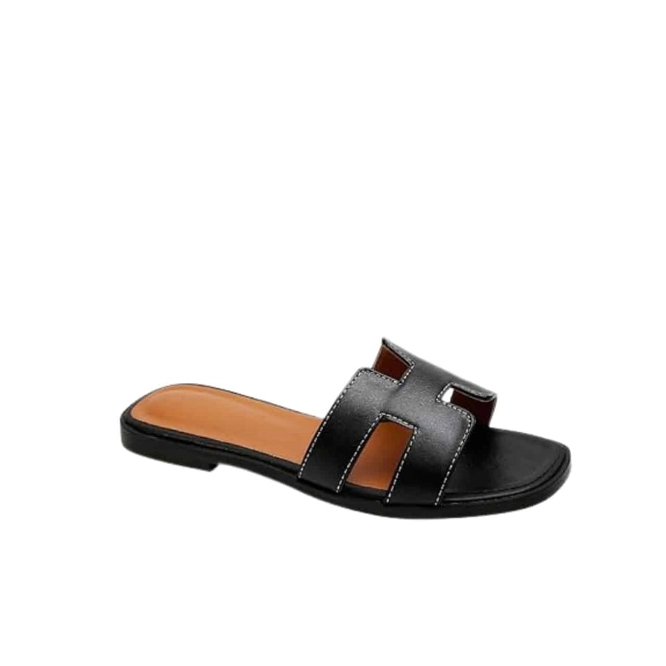 Hermes Slippers Flat Oran Black H021056Z view 2
