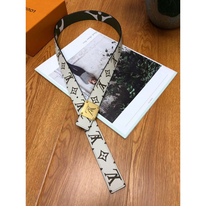 Louis Vuitton Iconic 30mm Reversible Belt M0149 White/Green view 6