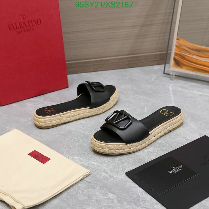 Valentino Garavani Vlogo Signature Slide Sandals Black view 4