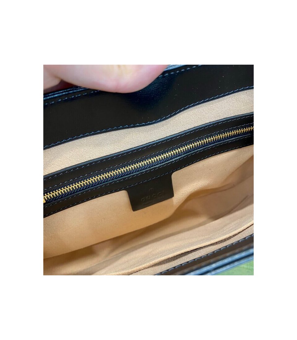 Gucci Jackie 1961 Small Hobo Bag In Black Leather 27.5cm view 16