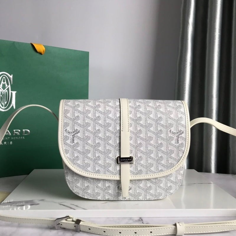 Goyard Belvedere Pm Bag 21Cm White Canvas view 11