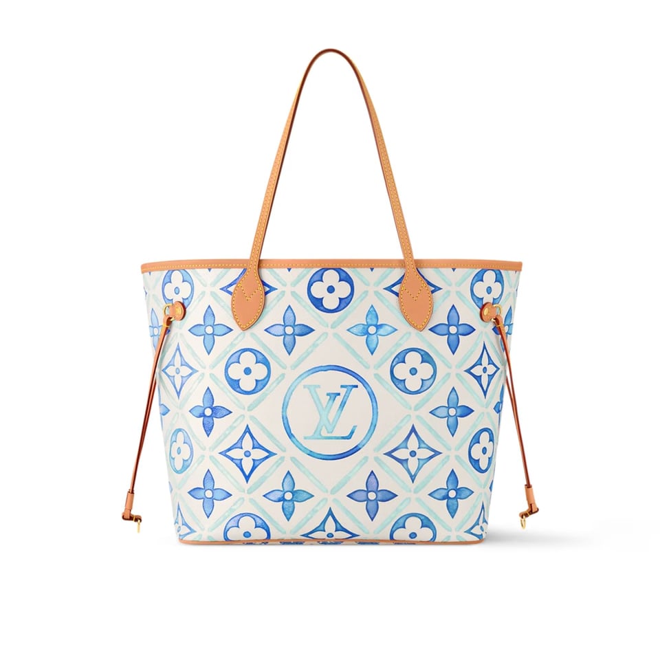 Louis Vuitton LV Digital Exclusive Neverfull MM Tote Bag Lagoon Blue 31cm M11263 view 2