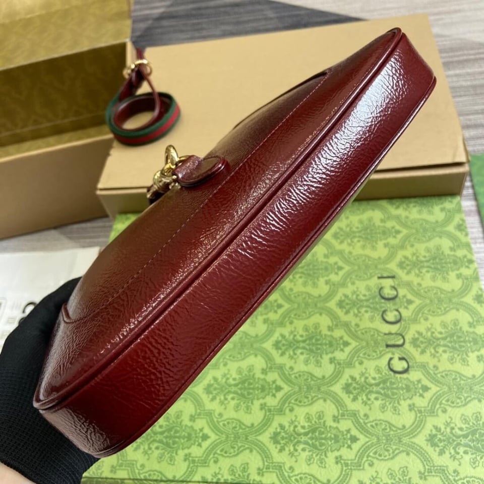 Gucci Jackie Small Shoulder Bag Patent Leather 27.5cm view 10
