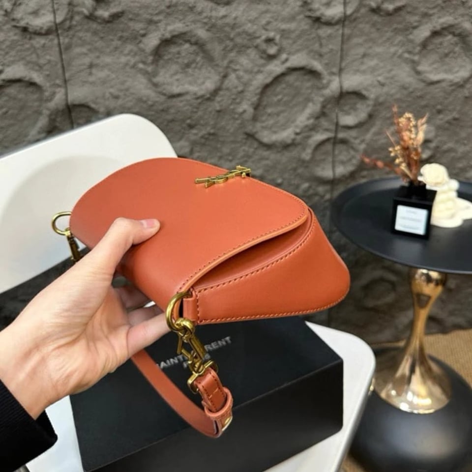 Saint Laurent Voltaire Top Handle In Box Orange 20Cm view 4
