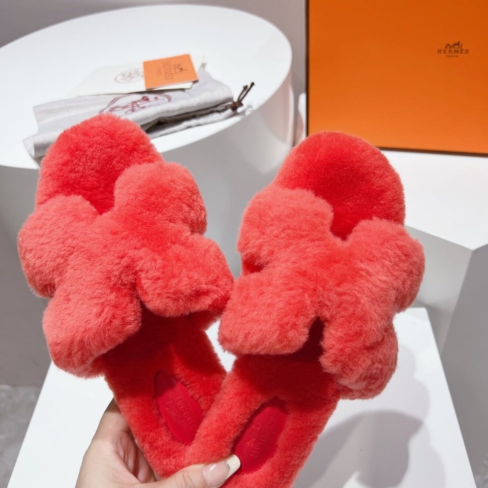 Hermes Oran Sandal Red H231288Z view 6