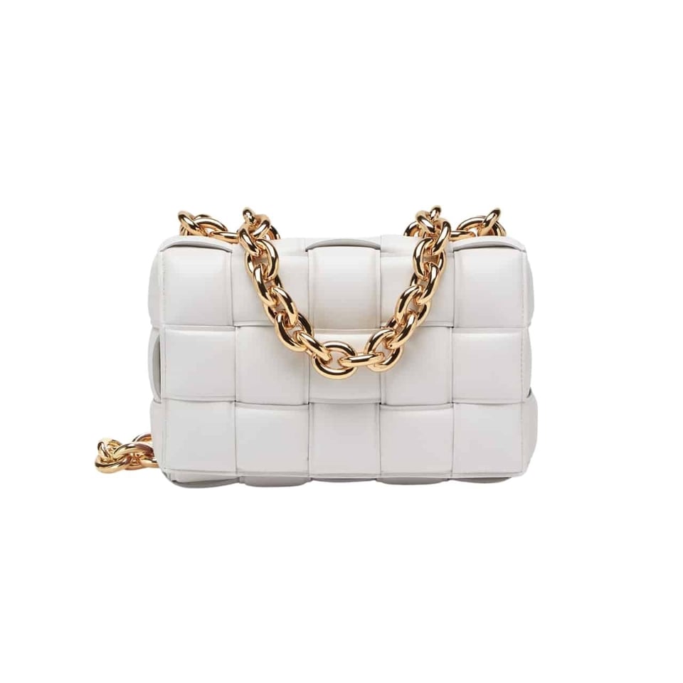 Bottega Veneta Chain Bag In White 26Cm view 2