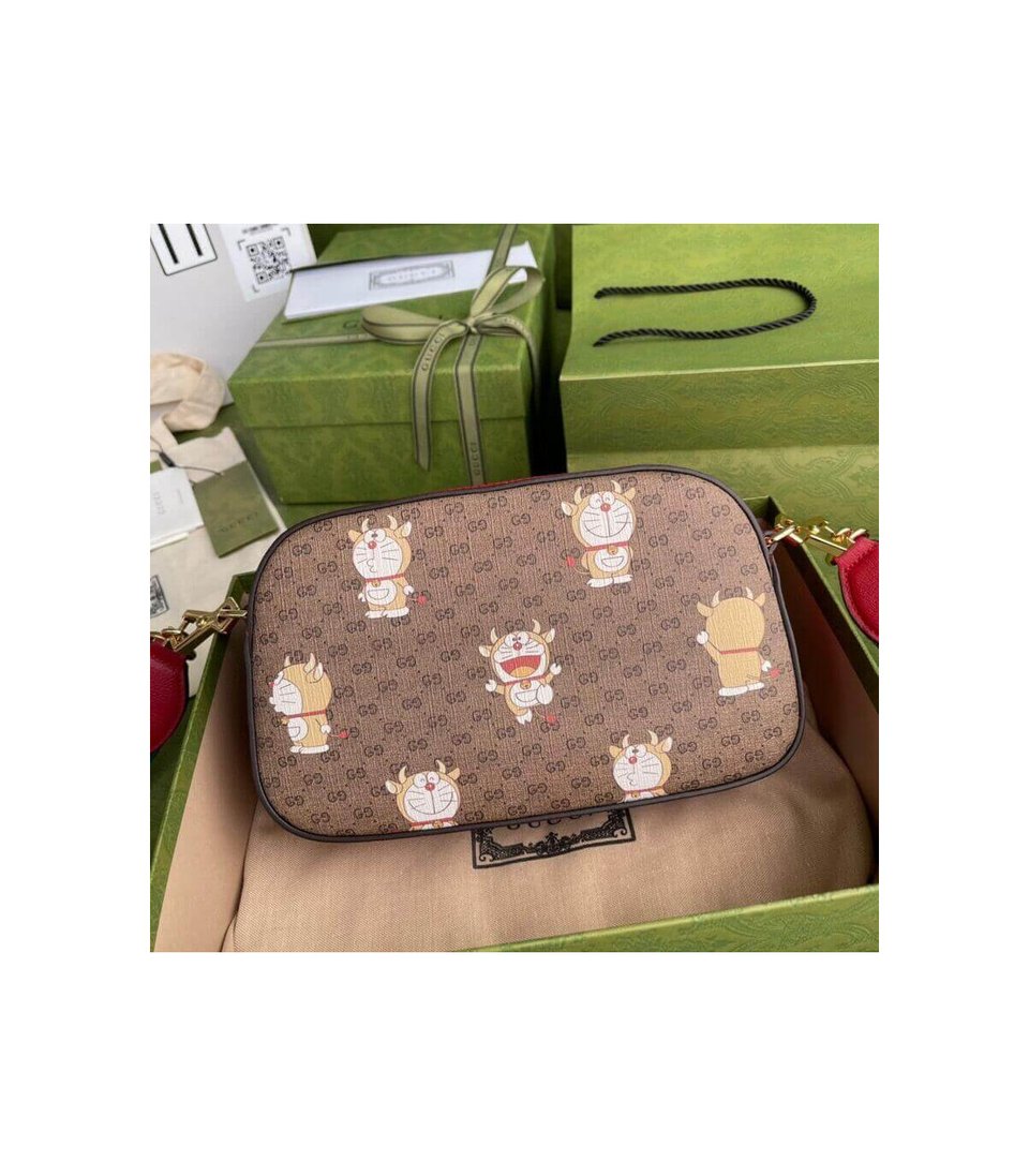 Gucci x Doraemon Small Shoulder Bag ‘Ebony’ 24cm view 5